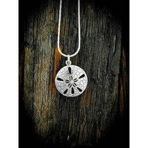 Sand Dollar Pendant • Sterling Silver • Beach Jewelry • Ocean-inspired Necklace